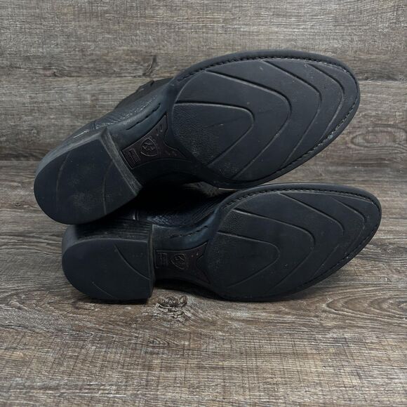 Ariat Heritage Boots Men\'s 11D Black Leather Western Cowboy Embroidered Pull On main image 4